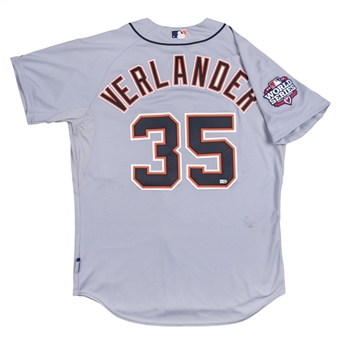 2012 Justin Verlander Game Used Detroit Tigers Road Jersey Worn During World Series Game 1 On October 24th 2012 at Giants - 4 IP  4K (MLB Authenticated)  